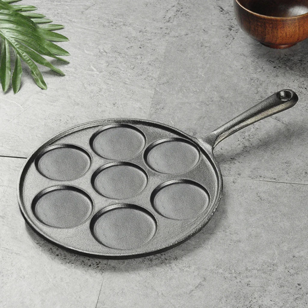 Cast Iron Takoyaki Fry Pan Set Premium 2X 23cm Octopus Balls Maker 7 Hole Grill Mold