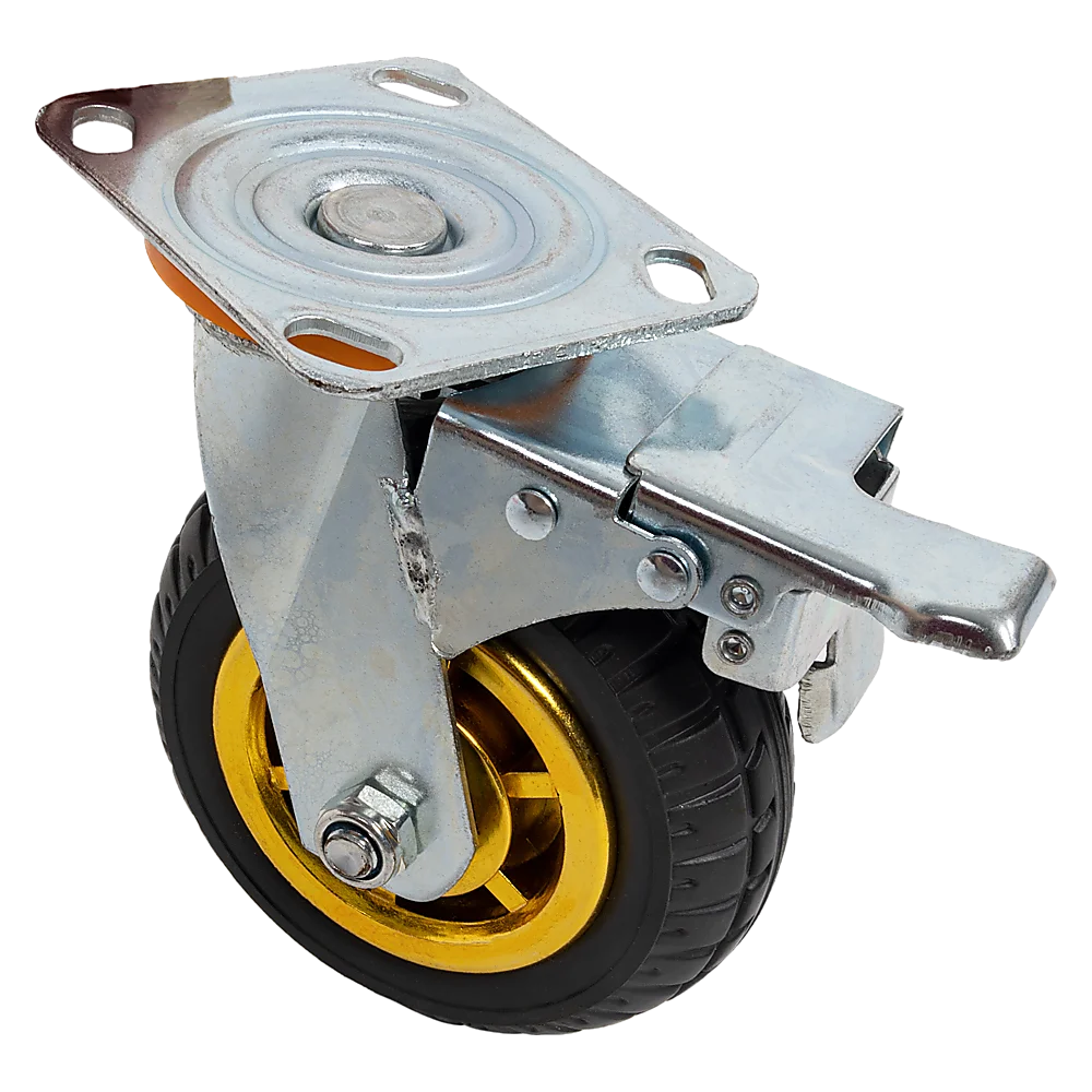 Castor Wheels 4 x 6’’ 150mm Swivel Silent C2 Brakes 800KG