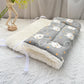 Cat Cage Platform Mat - Rabbit pattern on Gray background