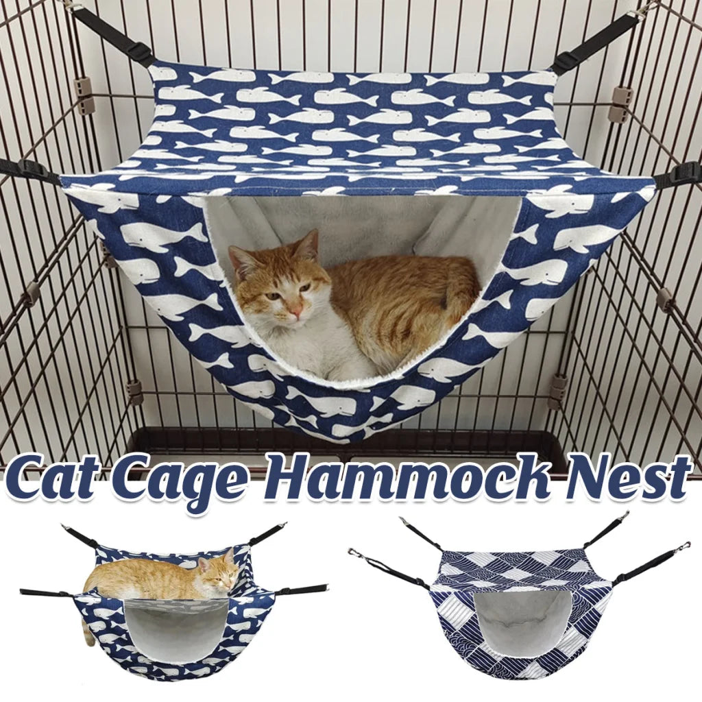 Cat Hammock Hanging Bed Cage Nest Soft Pet House Basket Cat