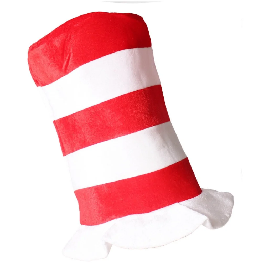 Cat In The Hat Child Size Costume Top Hat Party - Red White
