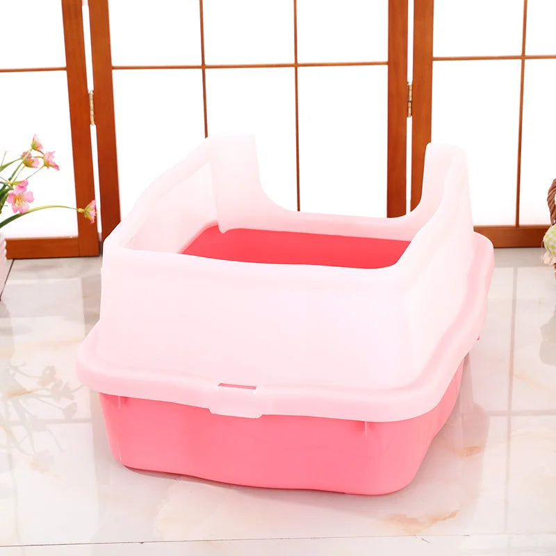 Cat Kitty Litter Tray Large Deep High Wall Pet Toilet Tray