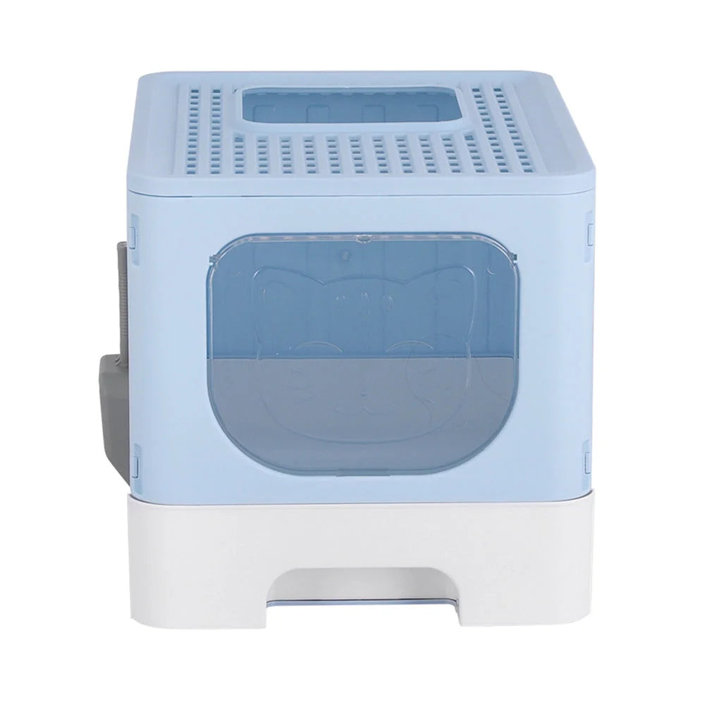 Cat Litter Box Large Tray Enclosed Hooded Foldable