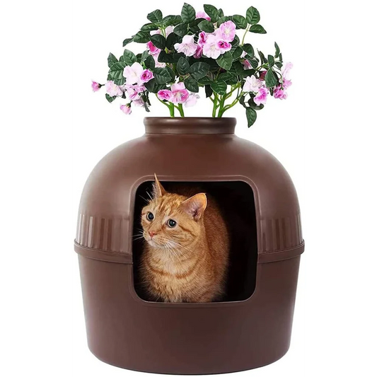 Cat Litter Box Multifunctional Pet House Semi-Enclosed
