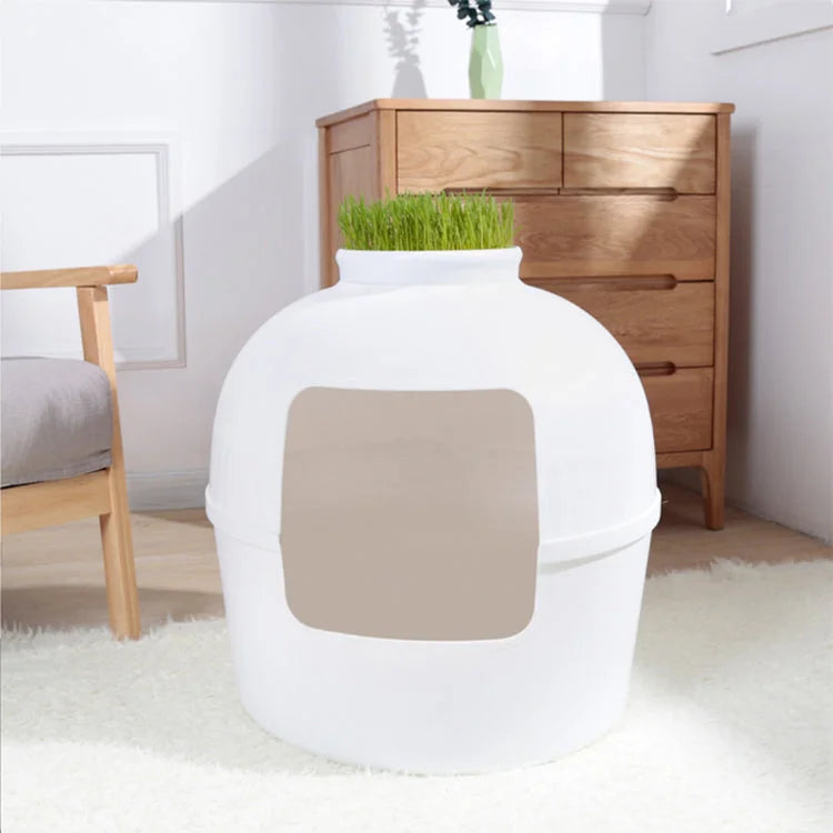 Cat Litter Box Multifunctional Pet House Semi-Enclosed