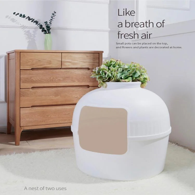 Cat Litter Box Multifunctional Pet House Semi-Enclosed