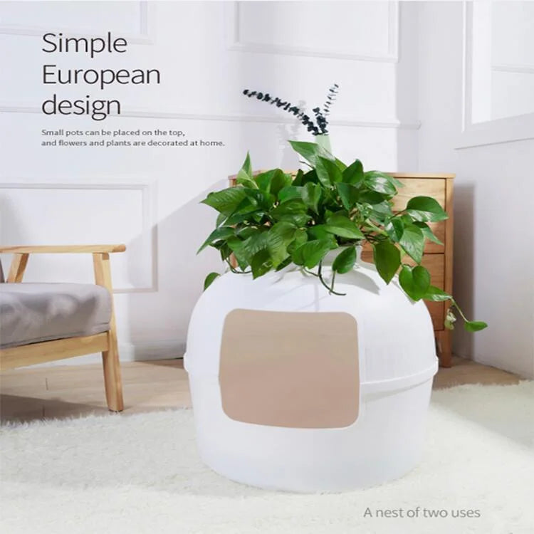 Cat Litter Box Multifunctional Pet House Semi-Enclosed