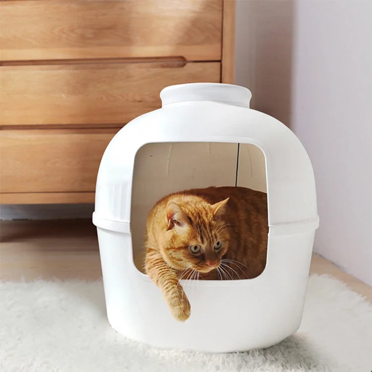 Cat Litter Box Multifunctional Pet House Semi-Enclosed