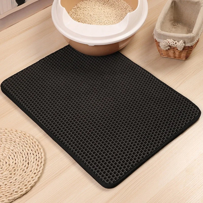 Cat Litter Tray Mat 2X Double Layer Trap House Box Pad