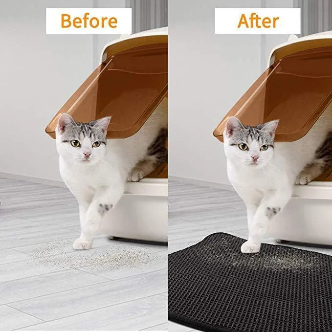 Cat Litter Tray Mat 2X Double Layer Trap House Box Pad