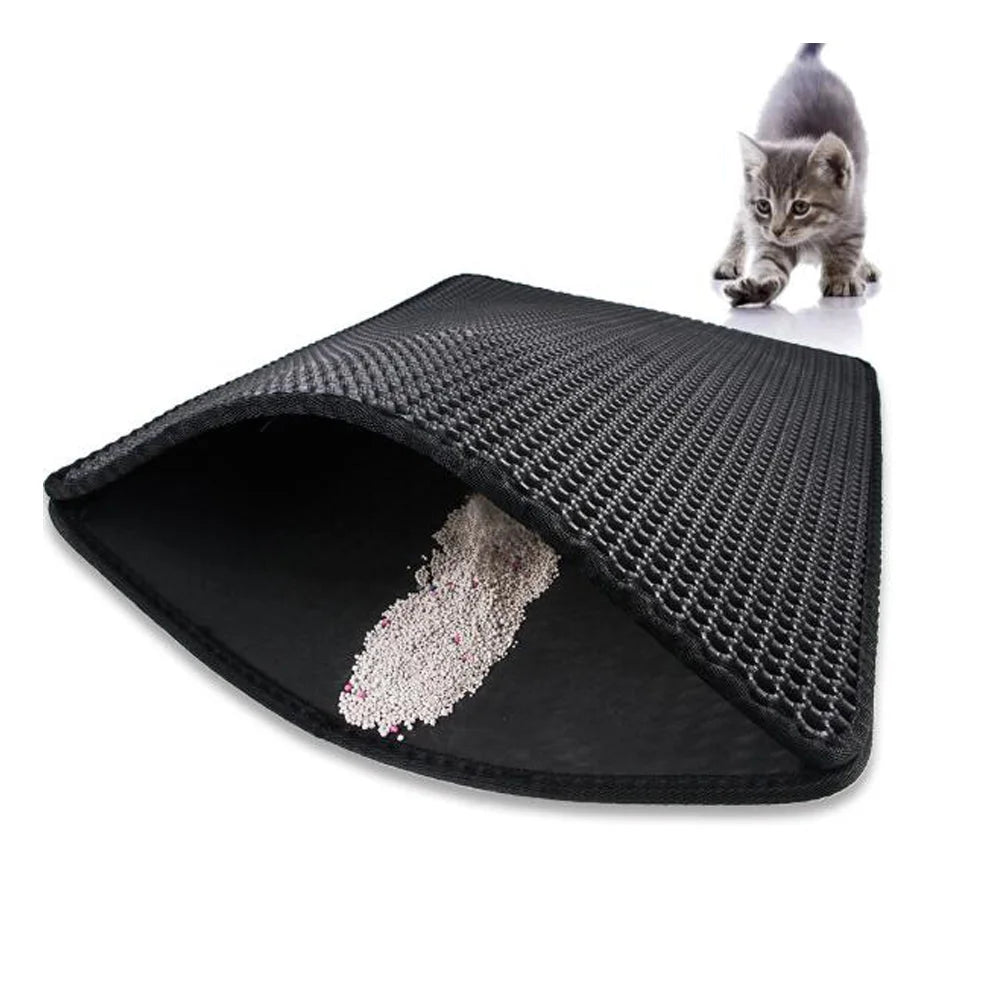 Cat Litter Tray Mat 2X Double Layer Trap House Box Pad
