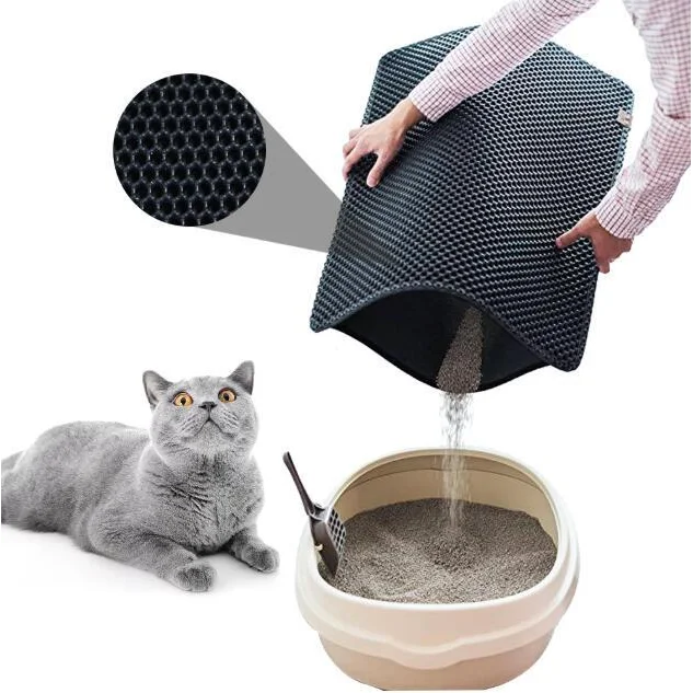Cat Litter Tray Mat 2X Double Layer Trap House Box Pad