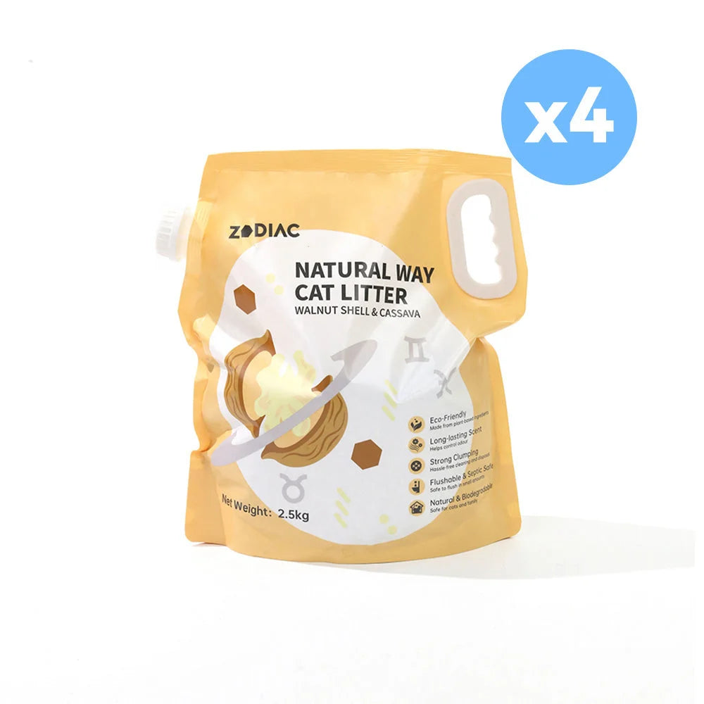 Cat Litter Walnut Shell & Cassava ZODIAC Natural Way
