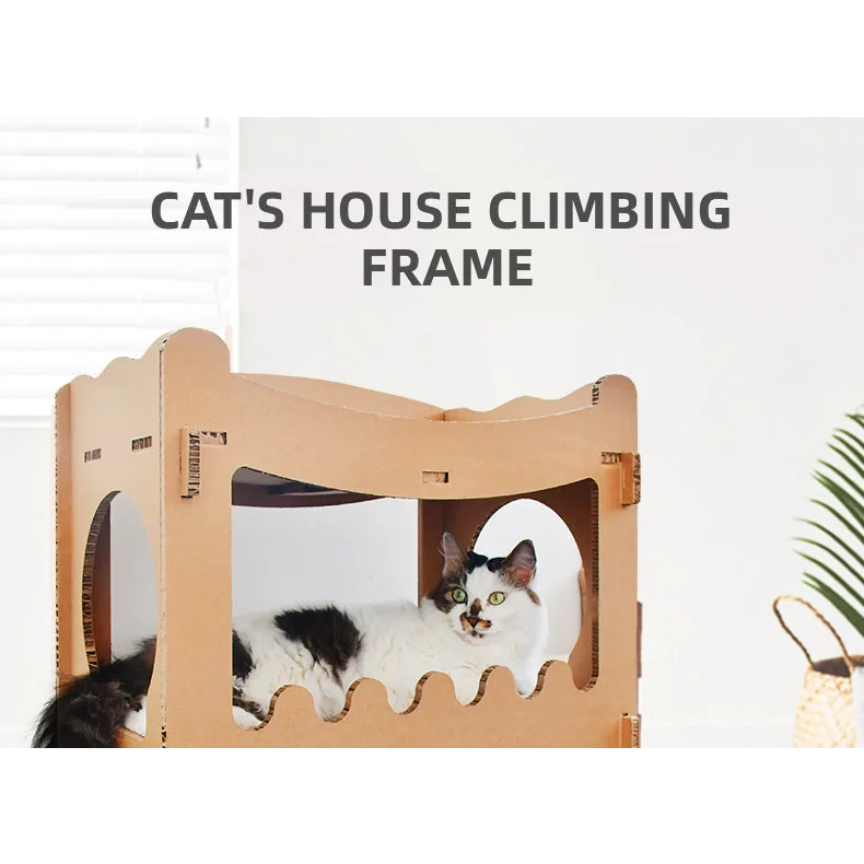 Cat Scratcher Condo Furniture Tower Double Storey Pet