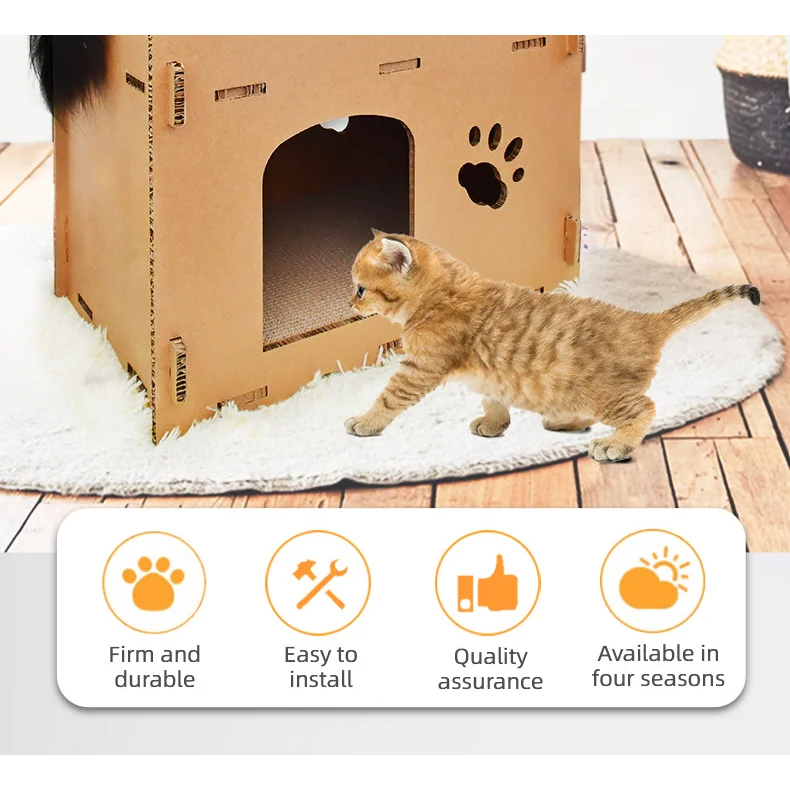 Cat Scratcher Condo Furniture Tower Double Storey Pet