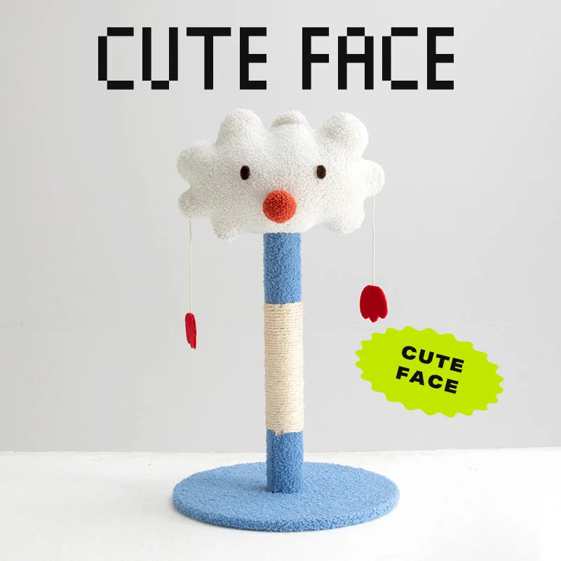 Cat Scratching Post Toy Cute Emoticon Cat Tree - Pet Care