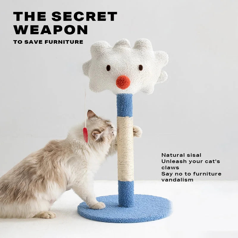Cat Scratching Post Toy Cute Emoticon Cat Tree - Pet Care