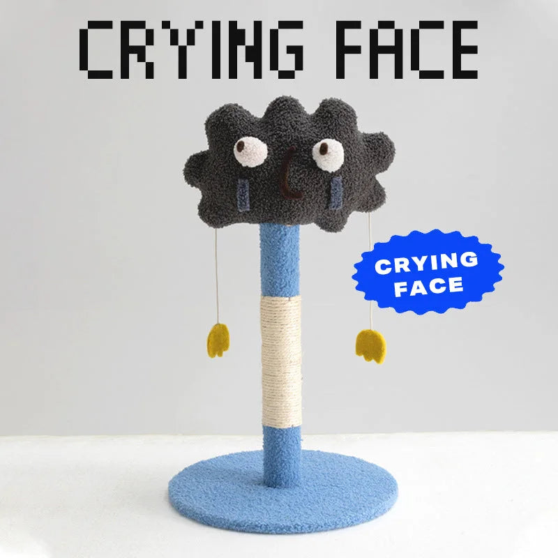 Cat Scratching Post Toy Cute Emoticon Cat Tree - Pet Care