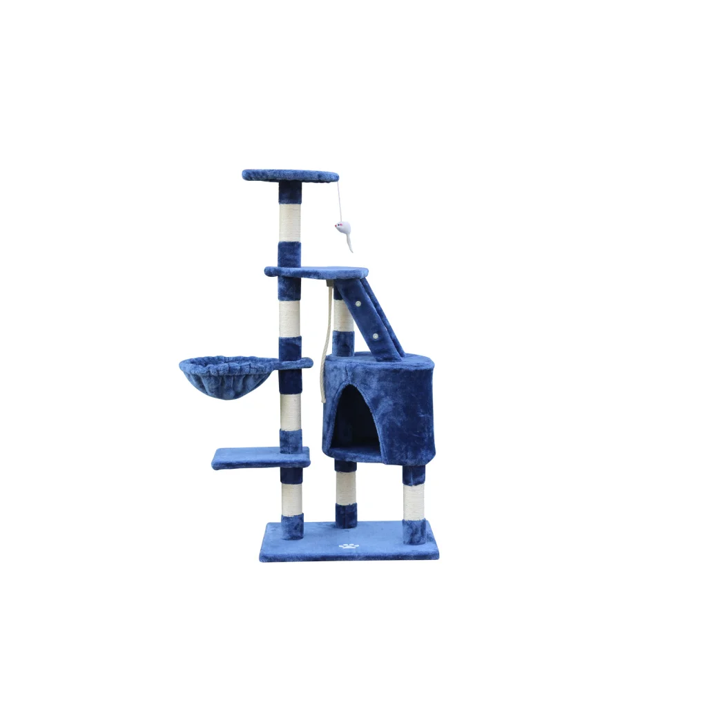 Cat Scratching Post Tree 120cm Multi-Level Kitten - Blue