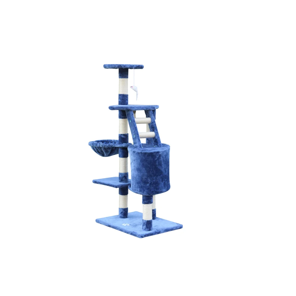 Cat Scratching Post Tree 120cm Multi-Level Kitten - Blue