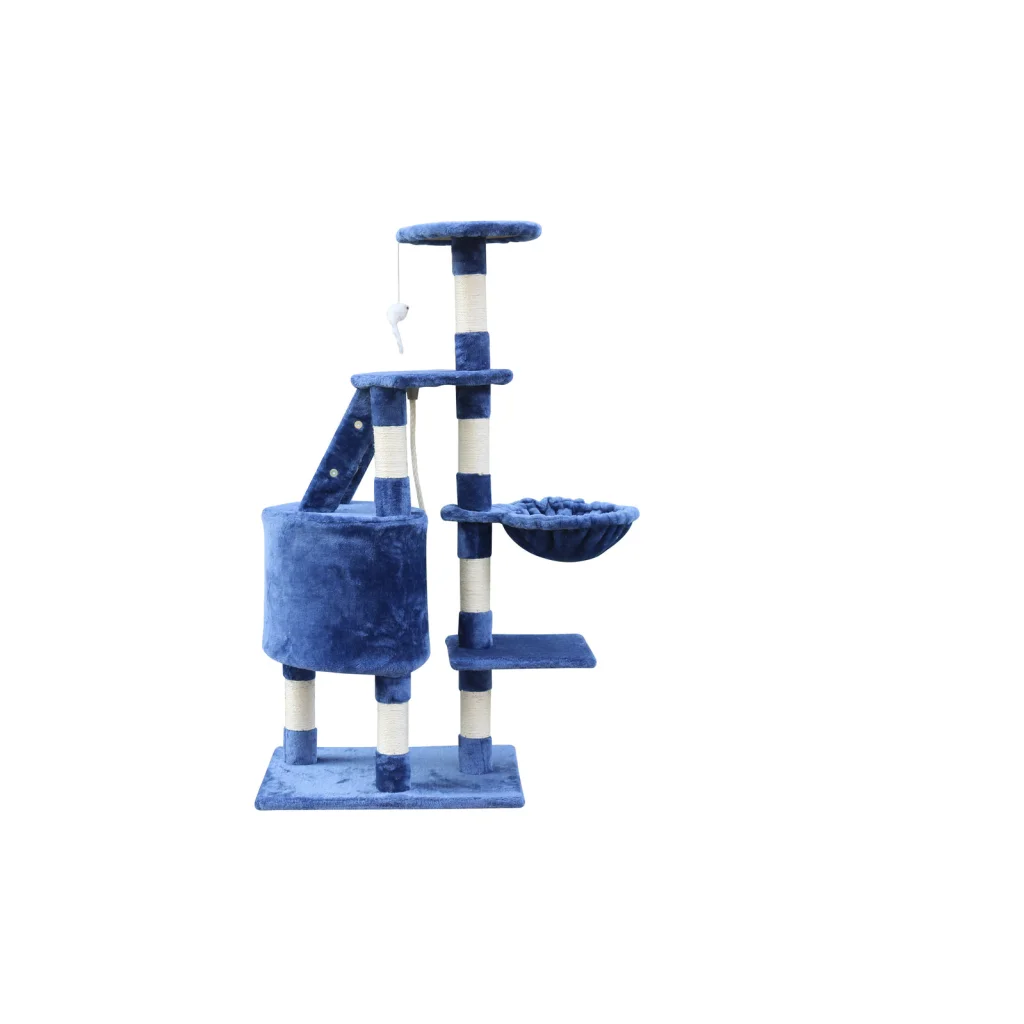 Cat Scratching Post Tree 120cm Multi-Level Kitten - Blue