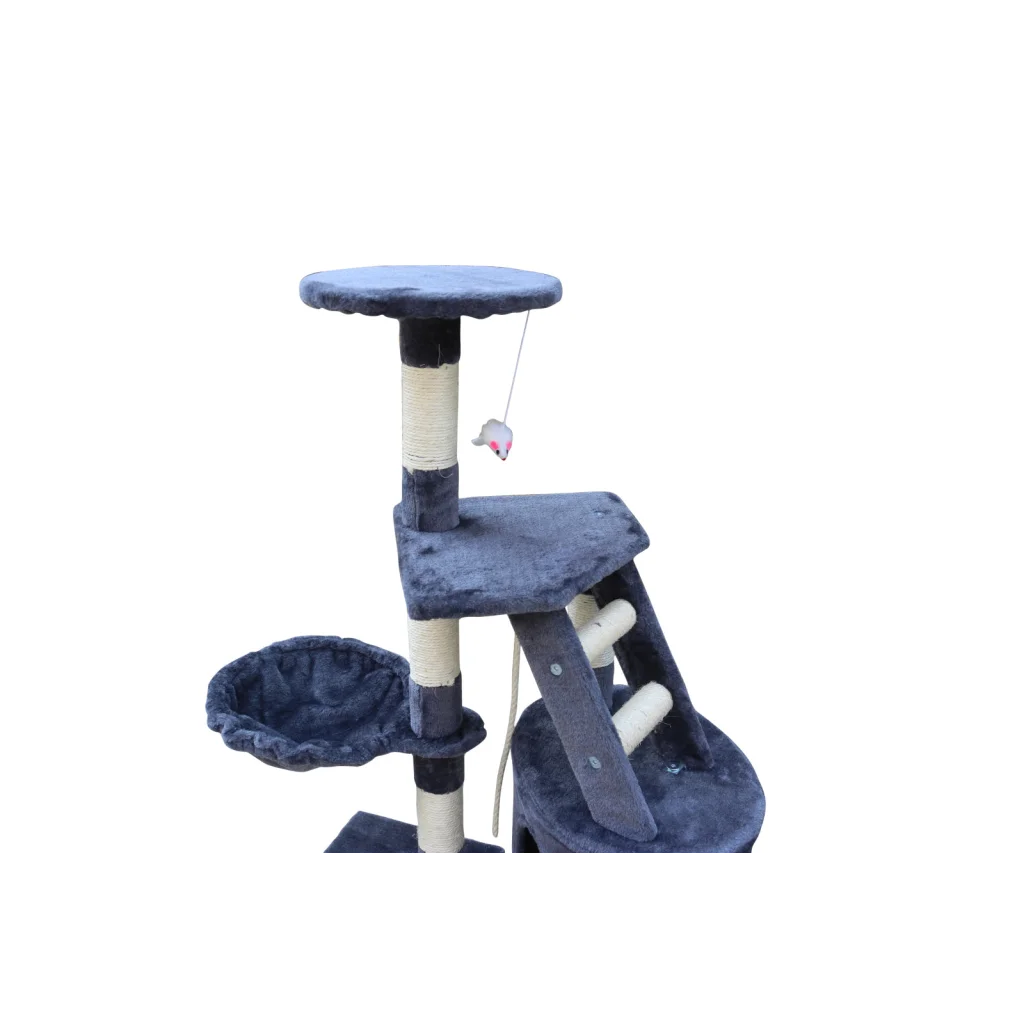 Cat Scratching Post Tree 120cm Multi-Level Kitten - Grey