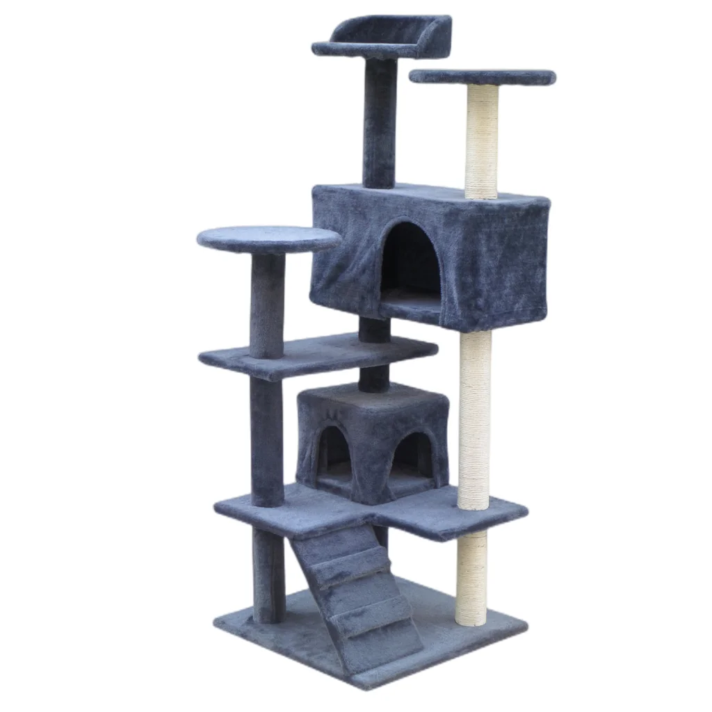 Cat Scratching Post Tree 130cm Scratcher Pole - Beige - Pet