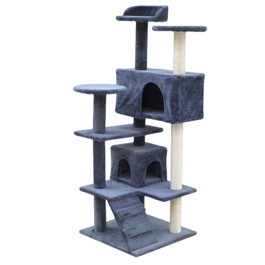 Cat Scratching Post Tree 130cm Scratcher Pole - Beige - Pet