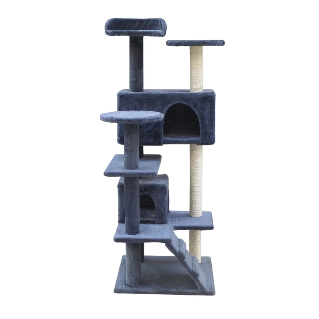 Cat Scratching Post Tree 130cm Scratcher Pole - Beige - Pet