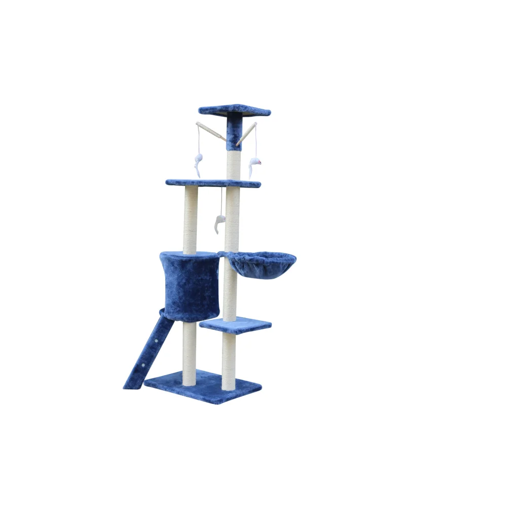 Cat Scratching Post Tree 138cm House Tower with Ladder