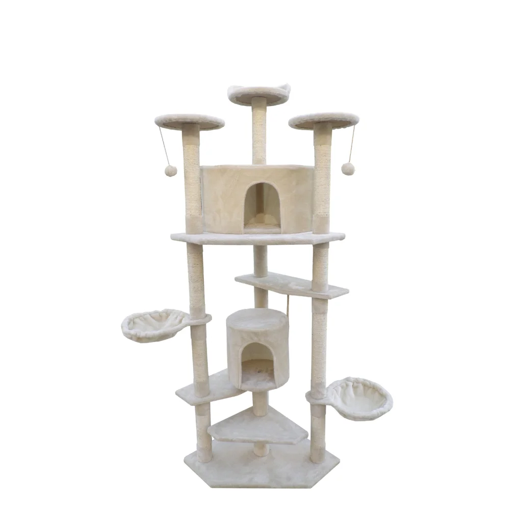 Cat Scratching Post Tree 200cm Scratcher Corner Tower