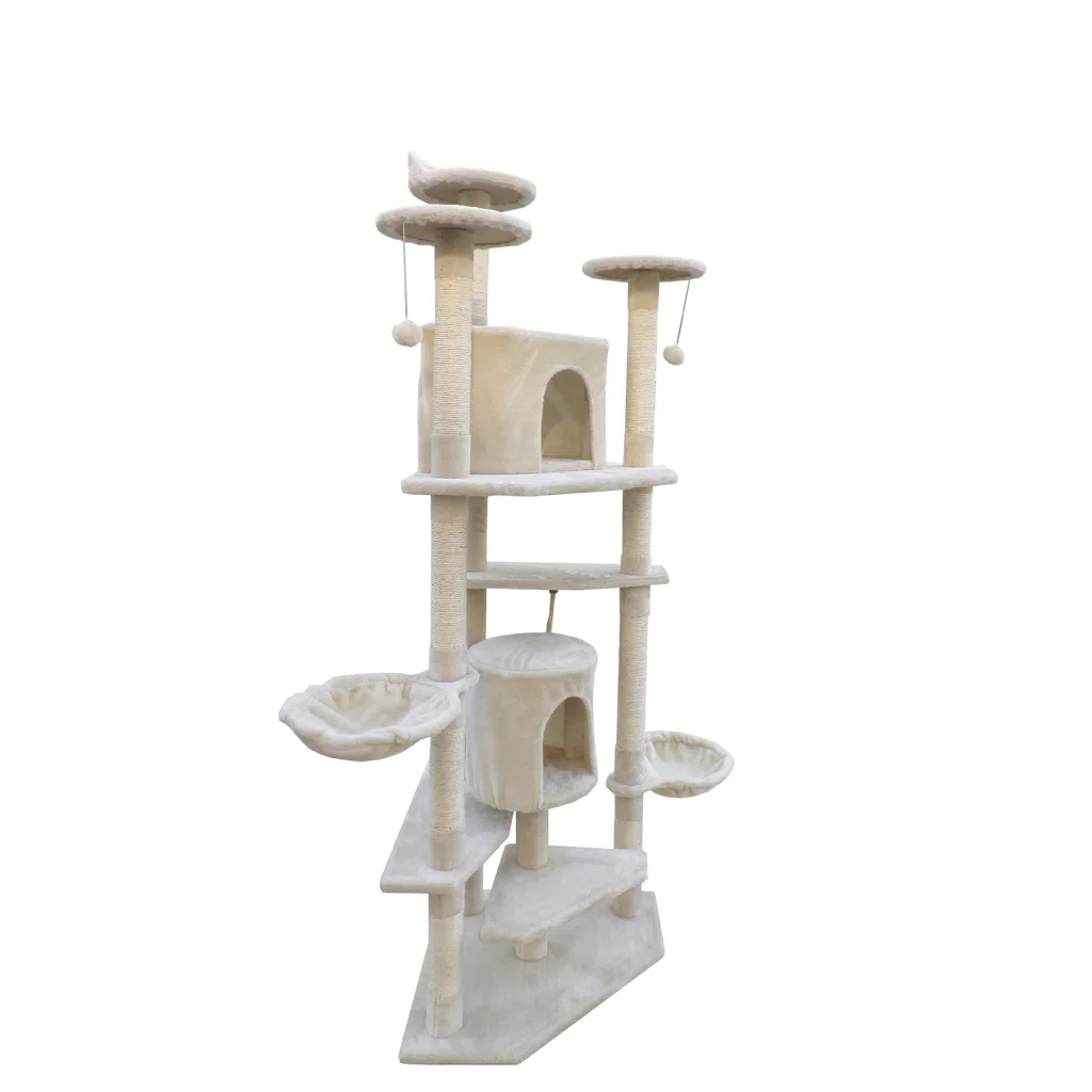 Cat Scratching Post Tree 200cm Scratcher Corner Tower