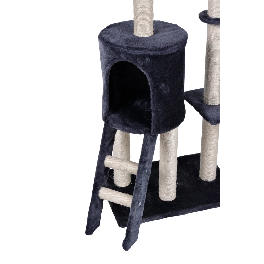 Cat Scratching Post Tree House Tower with Ladder - 138cm