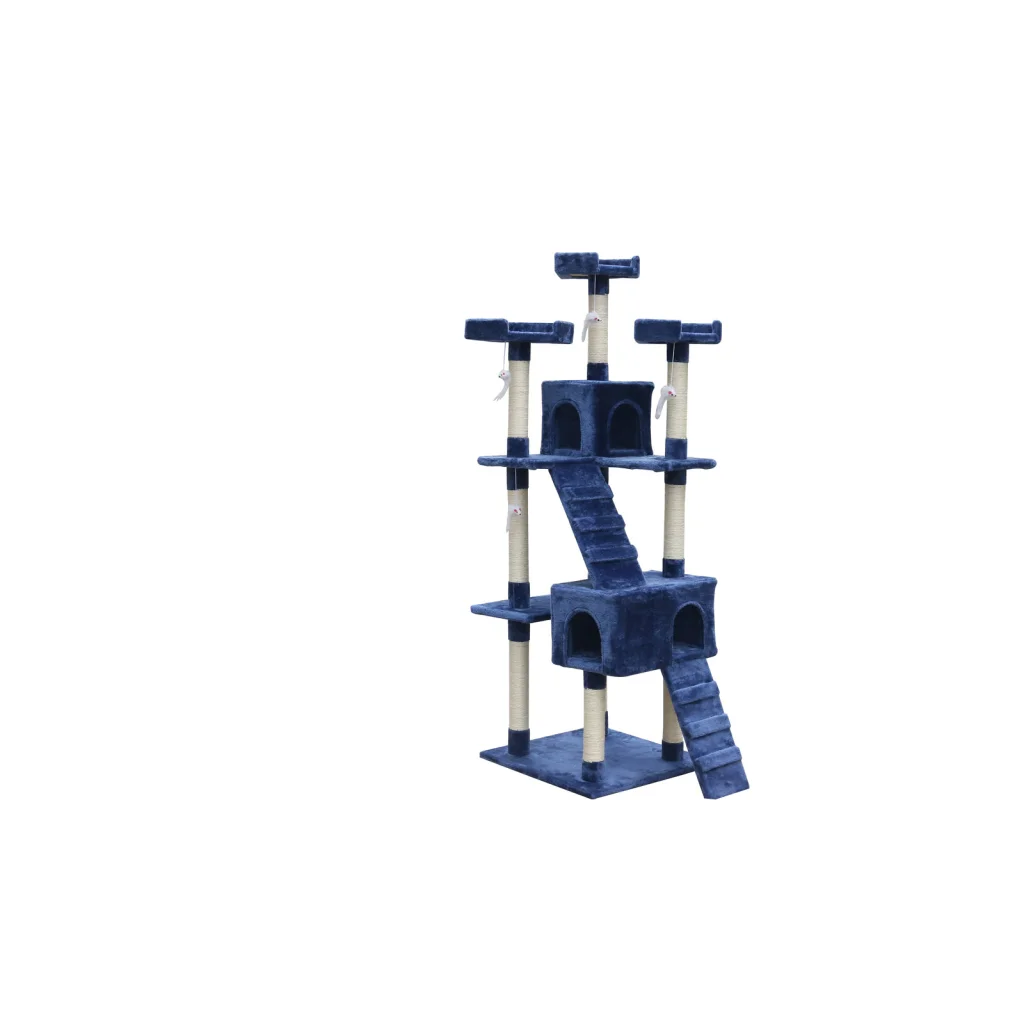 Cat Scratching Post Tree Kitten 180 cm Ladder Blue - Pet