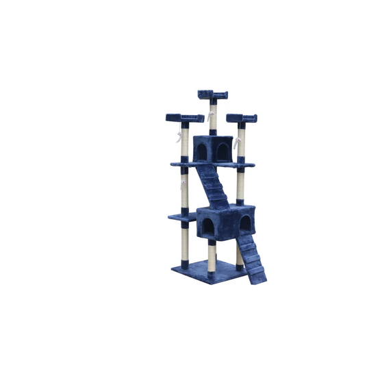 Cat Scratching Post Tree Kitten 180 cm Ladder Blue - Pet
