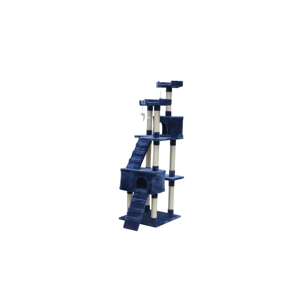 Cat Scratching Post Tree Kitten 180 cm Ladder Blue - Pet