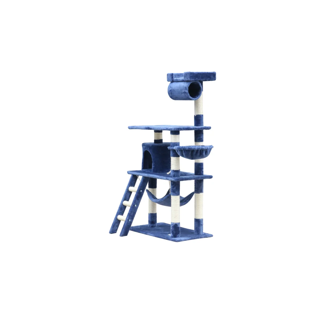 Cat Scratching Post Tree Kitten Ladder & Hammock 140 cm