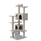 Cat Scratching Post Tree Scratcher Pole 130 cm Beige - Pet