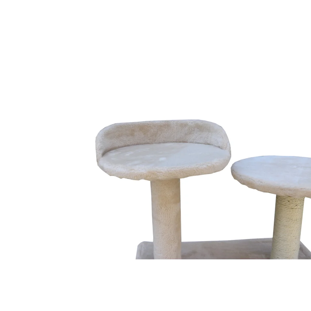 Cat Scratching Post Tree Scratcher Pole 130 cm Beige - Pet