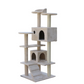 Cat Scratching Post Tree Scratcher Pole 130 cm Beige - Pet