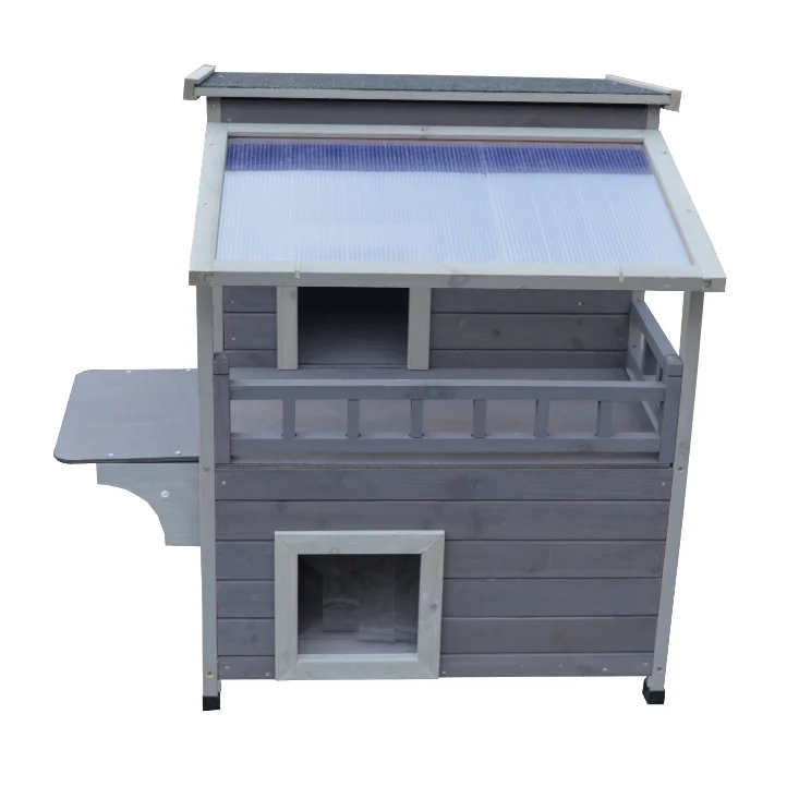 Cat Shelter Condo 2-Story Outdoor with Escape Door