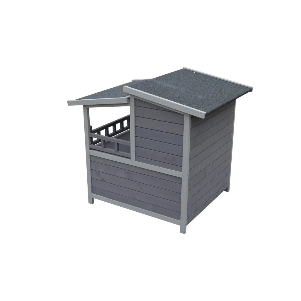Cat Shelter Condo 2-Story with Escape Door Rainproof Kitty