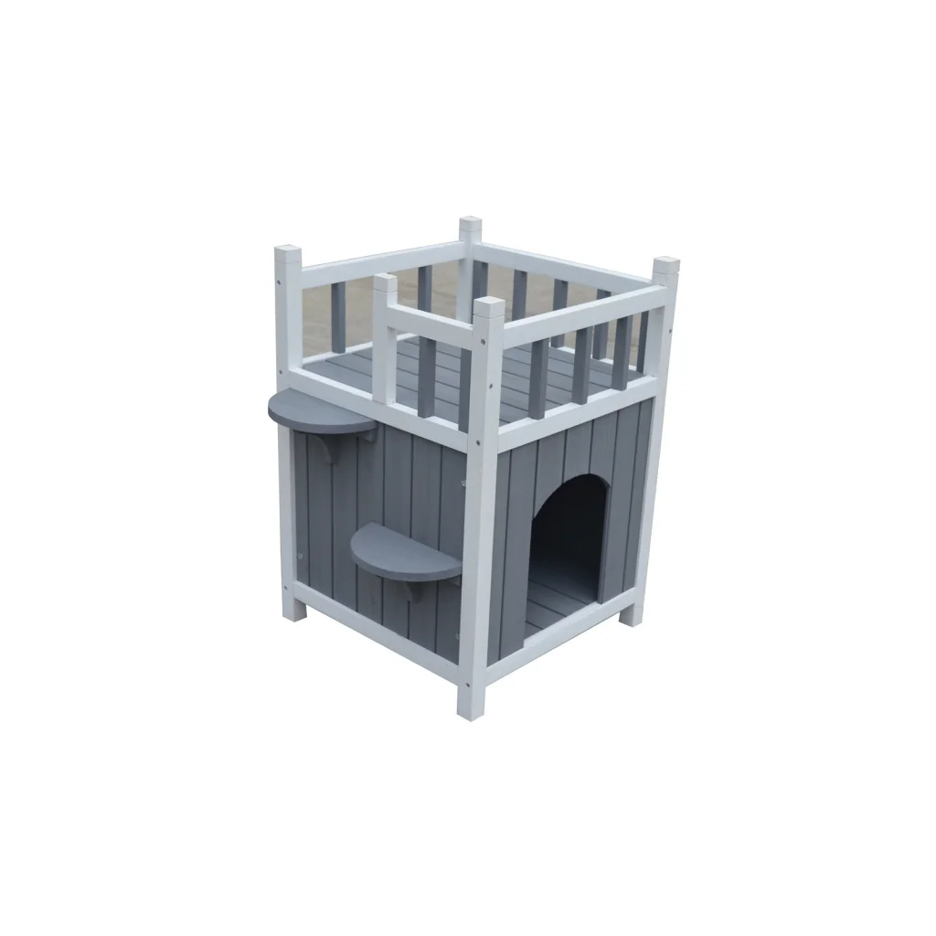 Cat Shelter Condo with Escape Door Rabbit Kitty House Cave