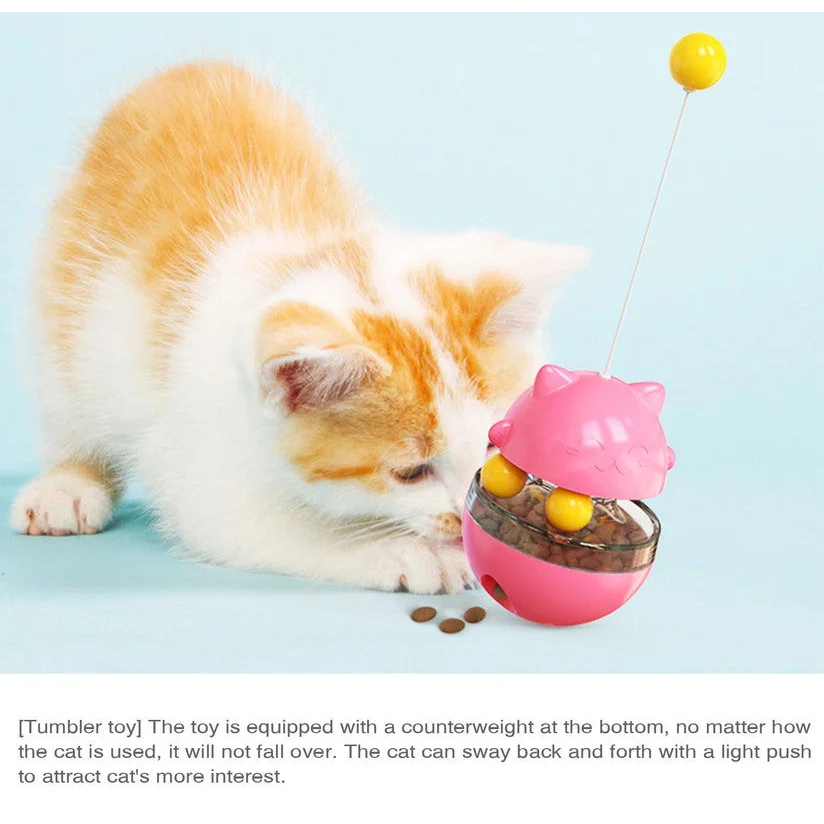 Cat Teaser Cup Toy Interactive Treat Dispensing Ball