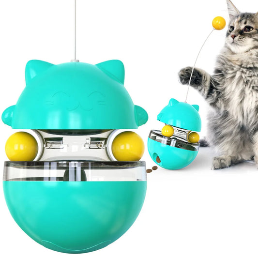 Cat Teaser Cup Toy Interactive Treat Dispensing Ball
