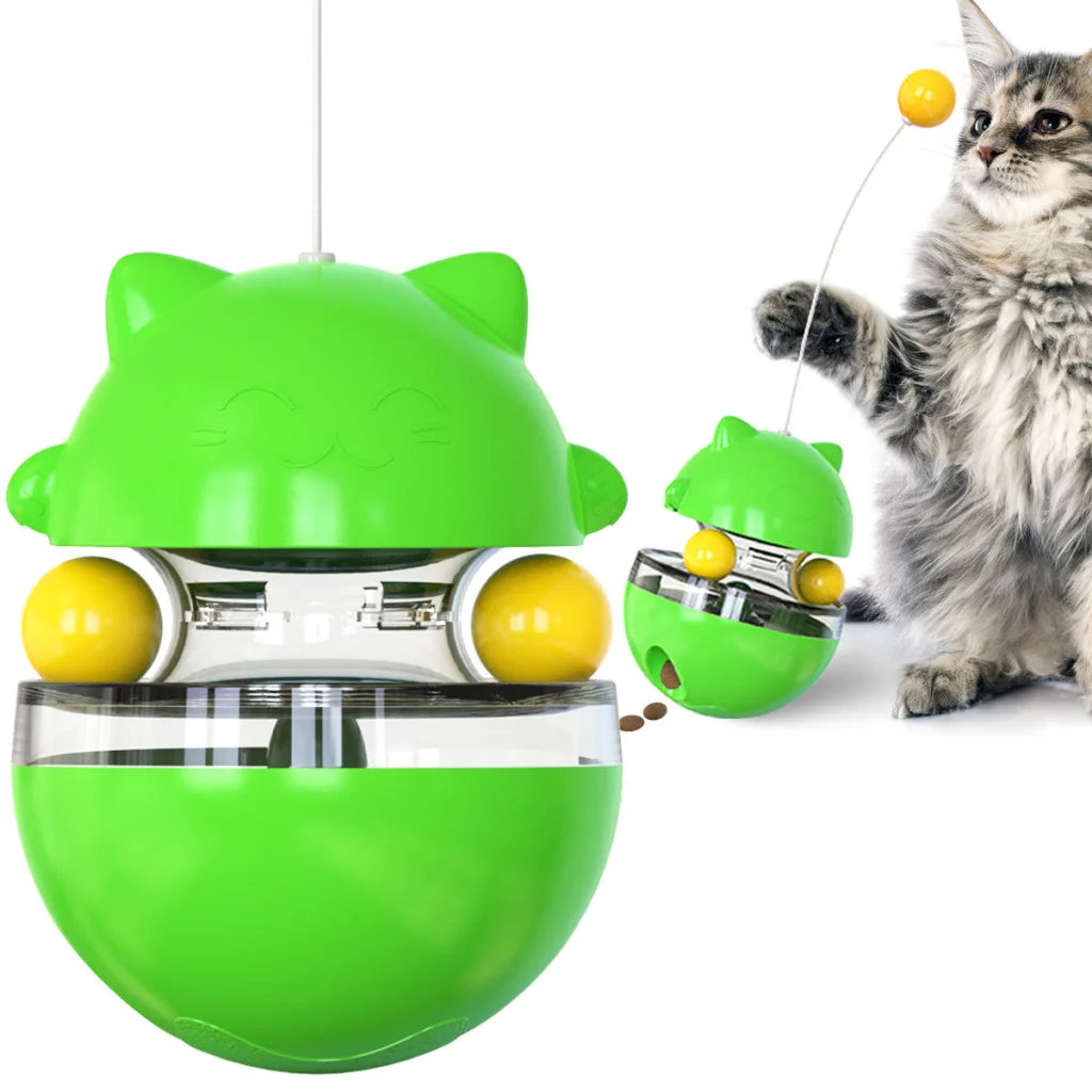 Cat Teaser Cup Toy Interactive Treat Dispensing Ball