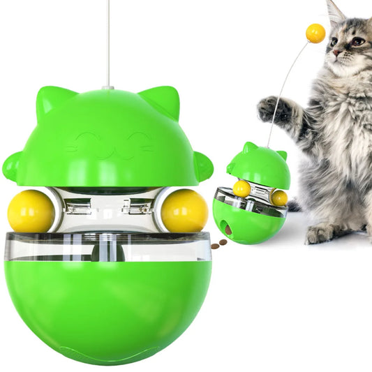 Cat Teaser Cup Toy Interactive Treat Dispensing Ball
