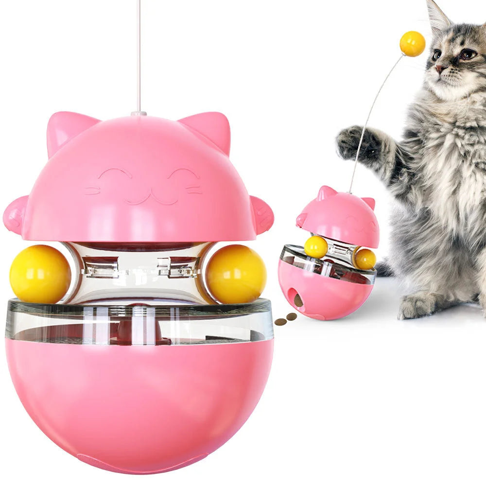 Cat Teaser Cup Toy Interactive Treat Dispensing Ball