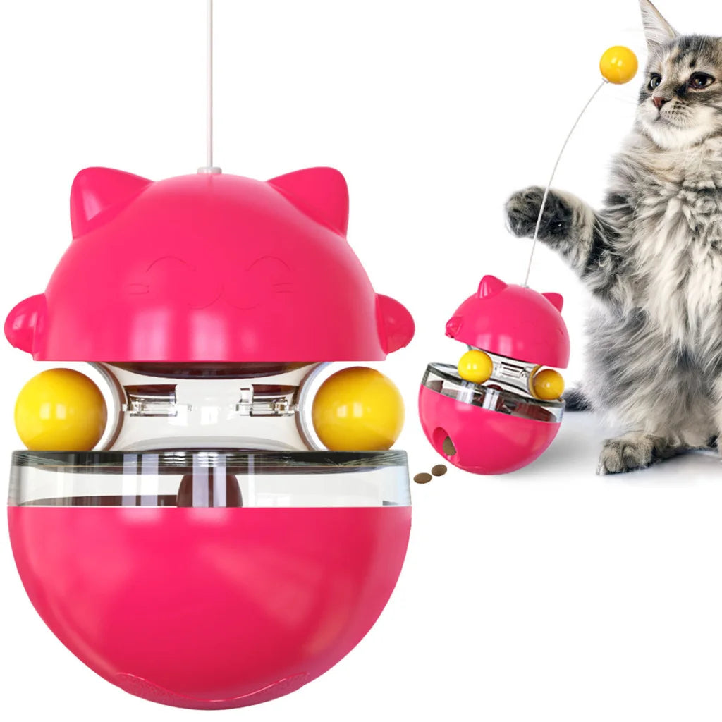 Cat Teaser Cup Toy Interactive Treat Dispensing Ball