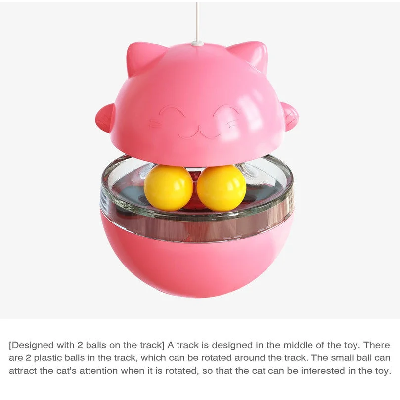 Cat Teaser Cup Toy Interactive Treat Dispensing Ball